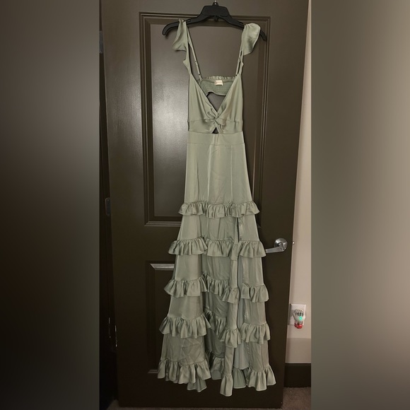 Altar'd State Dresses & Skirts - Large Dark-Sage Alana Marie Maxi Dress from Altar’d State